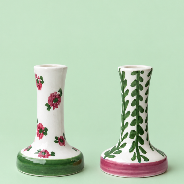 KERZENHALTER 2ER SET - BLUMEN