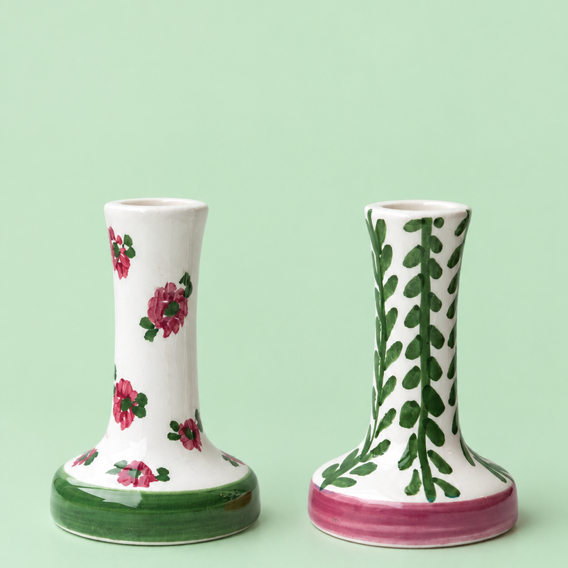KERZENHALTER 2ER SET - BLUMEN