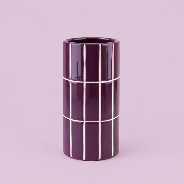 VASE FLIESENMUSTER - LILA