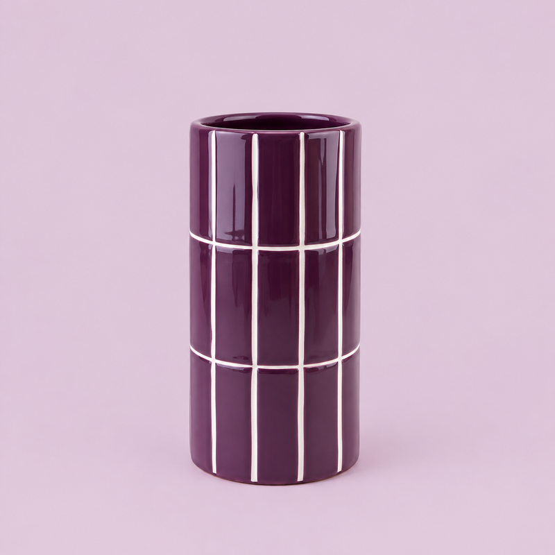 VASE FLIESENMUSTER - LILA