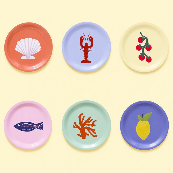 " SEASIDE LUNCH " SET MIT 6 UNTERSETZER