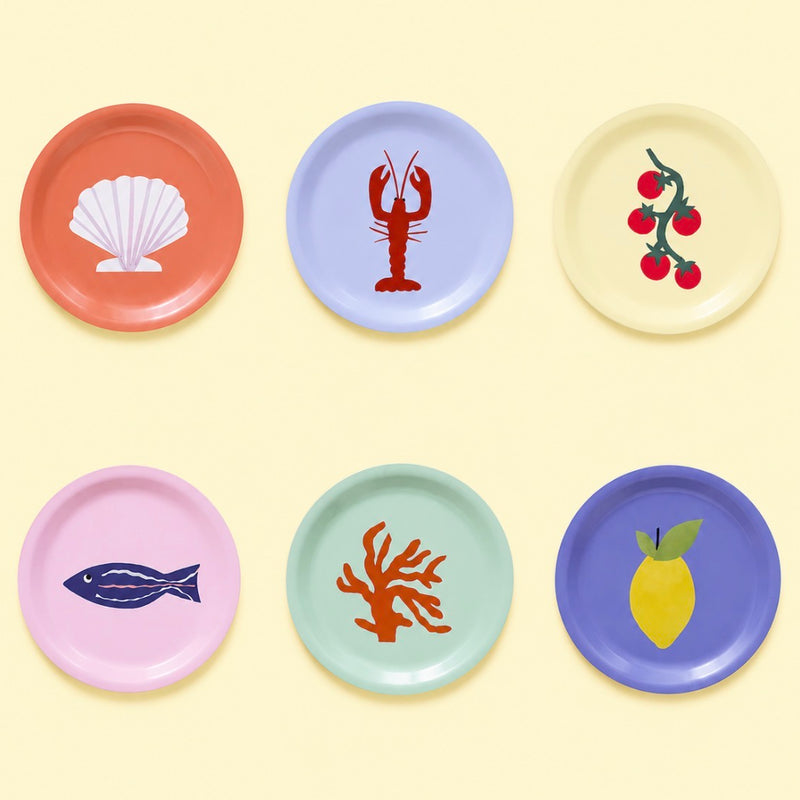 " SEASIDE LUNCH " SET MIT 6 UNTERSETZER
