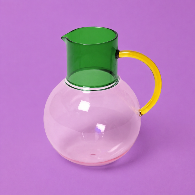 GLASKRUG PABLO - PINK, GELB & GRÜN