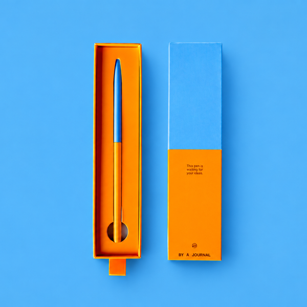 STIFT A JOURNAL - ORANGE / BLAU