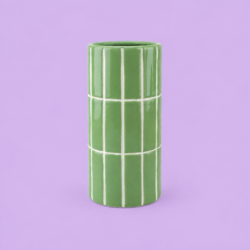 VASE FLIESENMUSTER - MATCHA