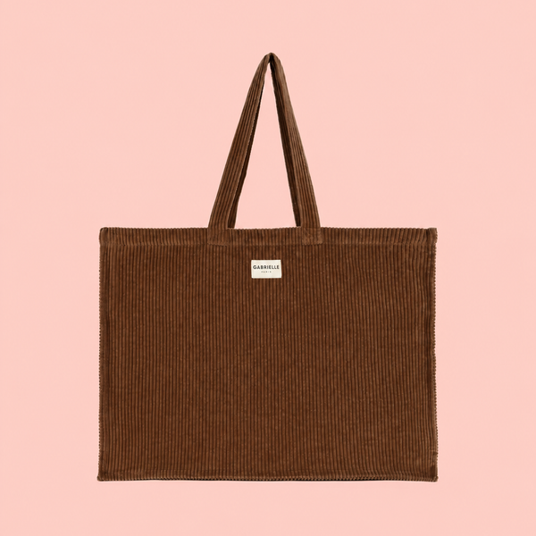TASCHE AUS VELOURS  - CAMEL