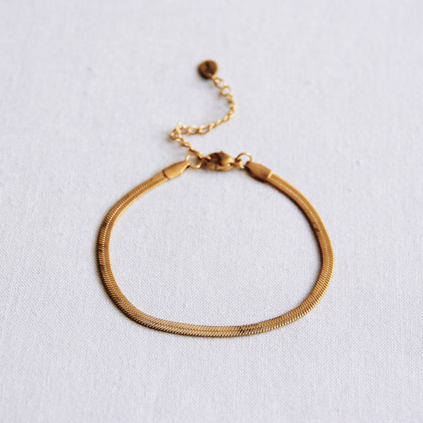 ARMBAND GOLD - FLACHE SCHLANGE